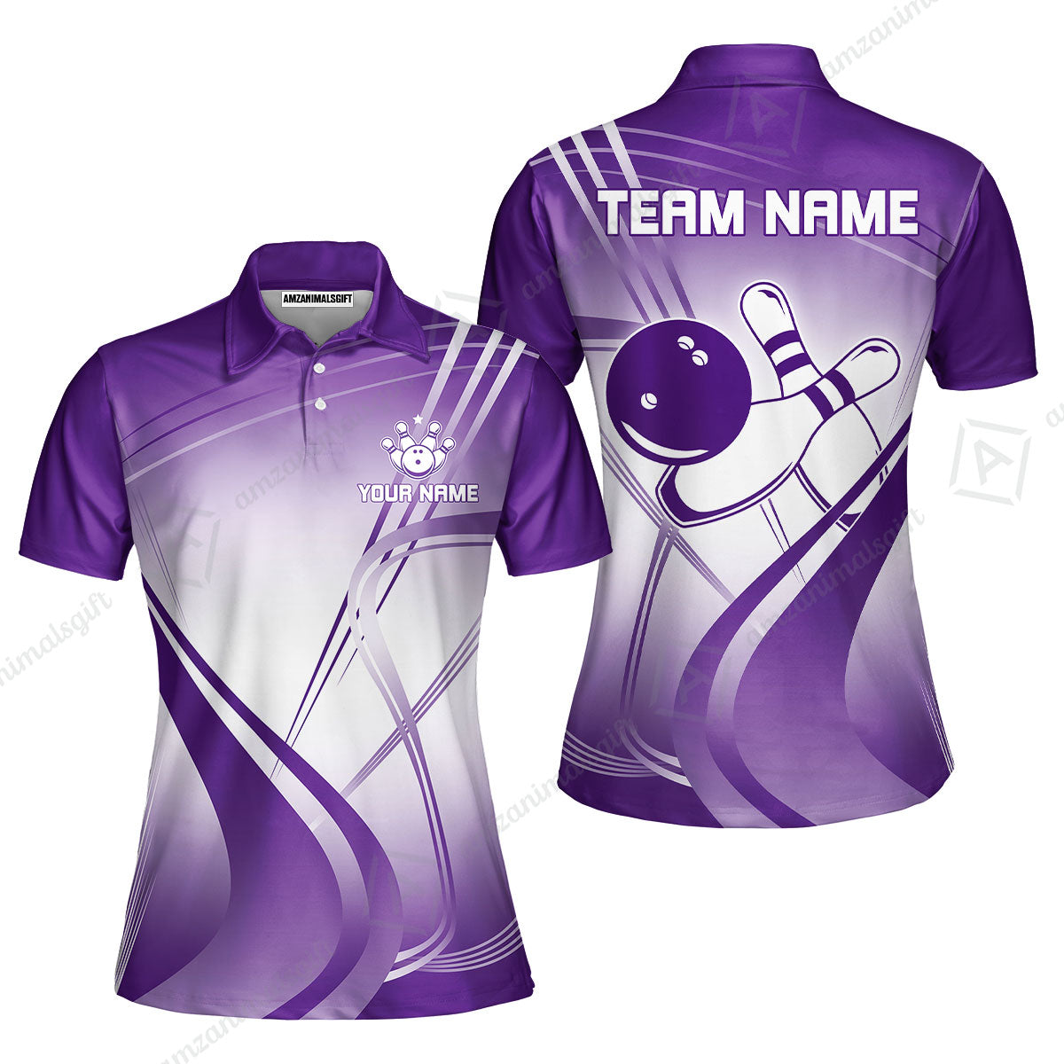 Customized Bowling Women Polo Shirt, Custom Bowling Uniform Women Polo Shirt, Multicolor Team Style Jersey for Bowlers