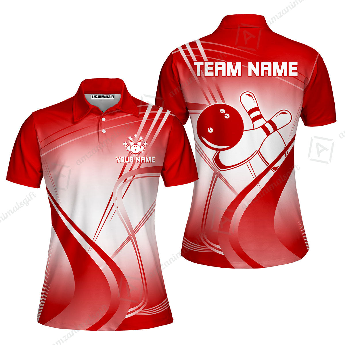 Customized Bowling Women Polo Shirt, Custom Bowling Uniform Women Polo Shirt, Multicolor Team Style Jersey for Bowlers