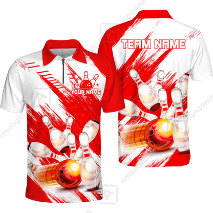 Customized Bowling Team Polo Jersey, Bowling Uniform Shirt For Bowlers, Custom Polo Style Shirt for Bowling Teams