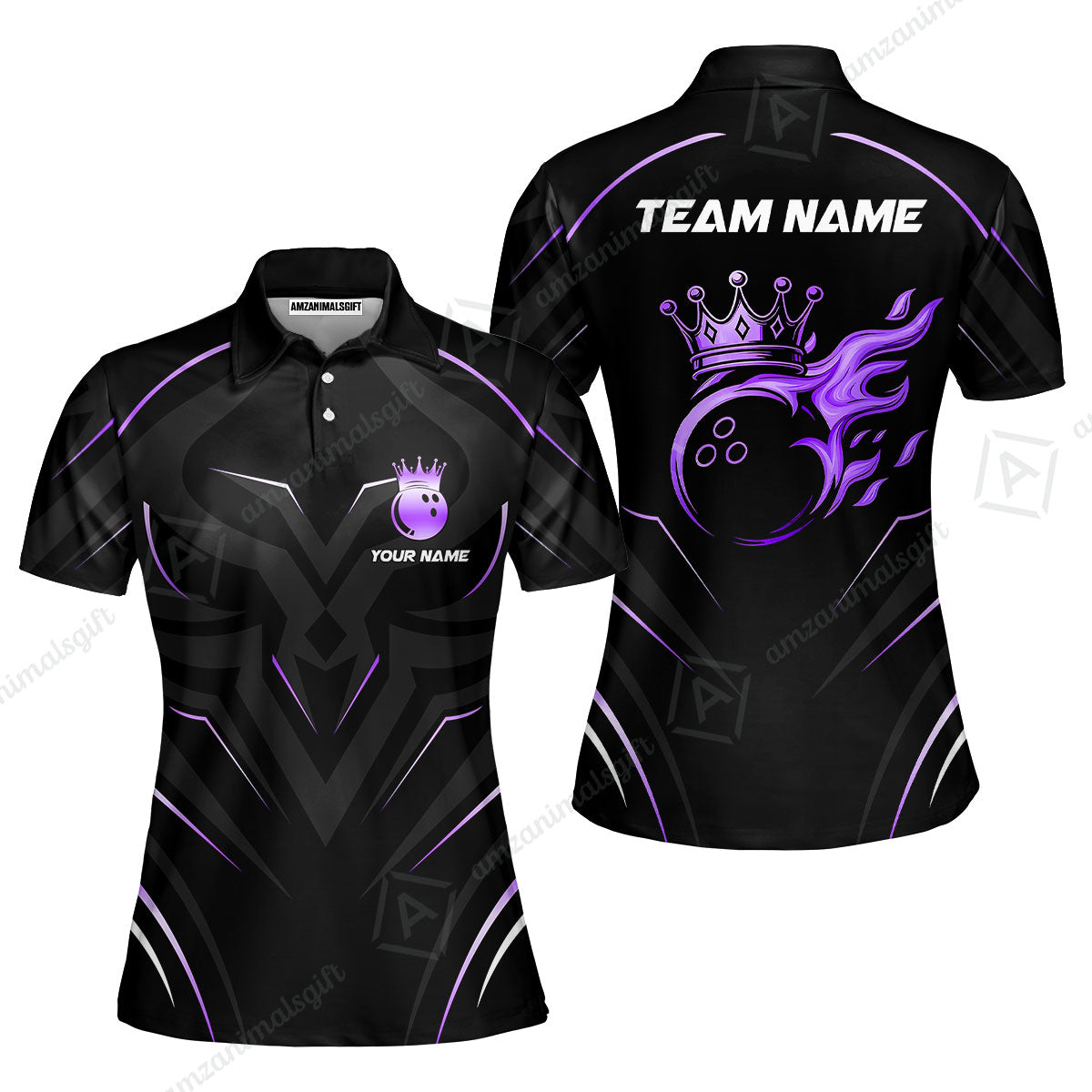 Customized Bowling Women Polo Shirt, Custom Crown Bowling Uniform Women Polo, Multicolor Team Style Jersey for Bowlers