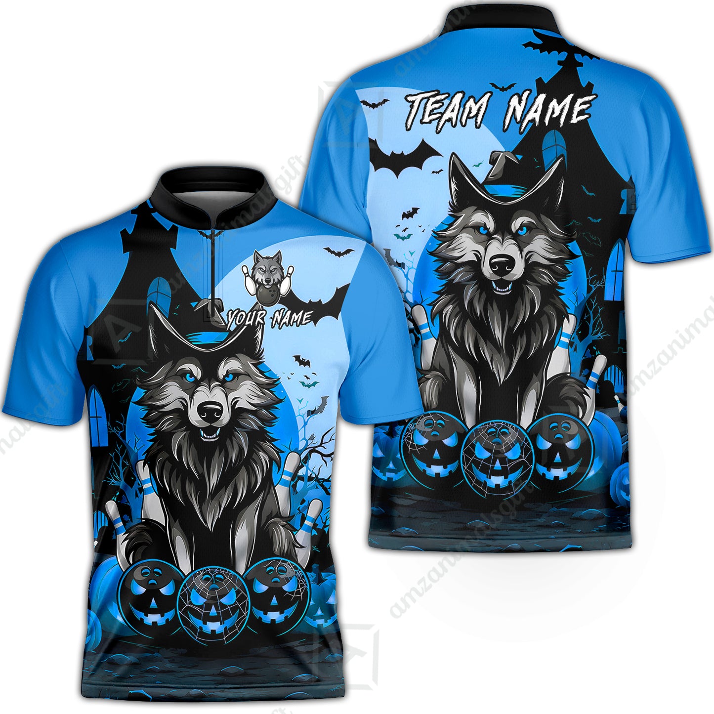 Bowling Jersey||Blue