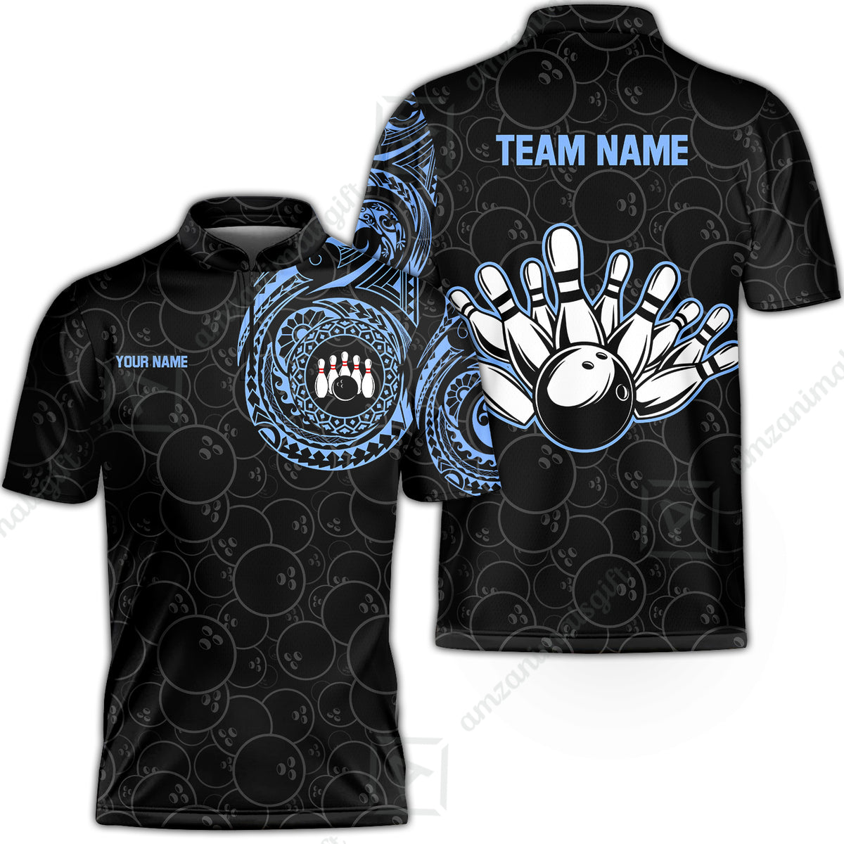 Bowling Jersey||Blue