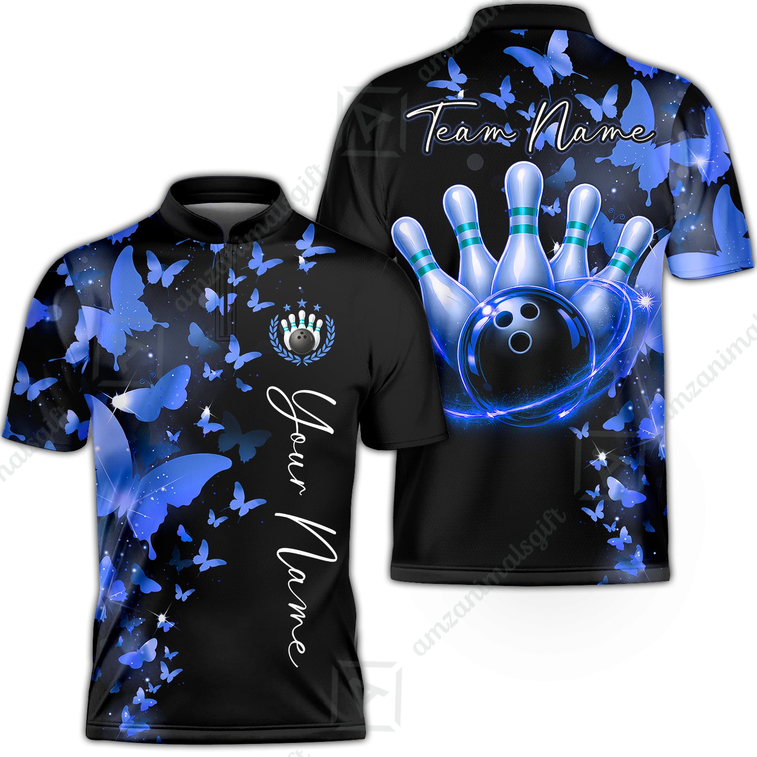 Bowling Jersey||Blue