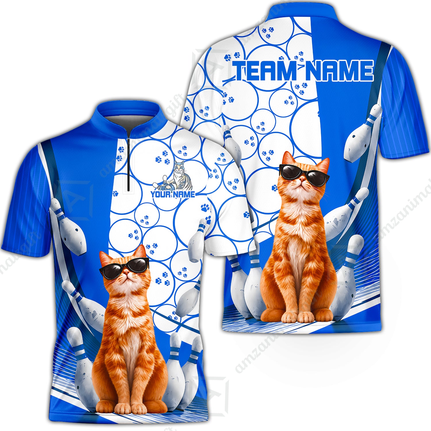 Bowling Jersey||Blue