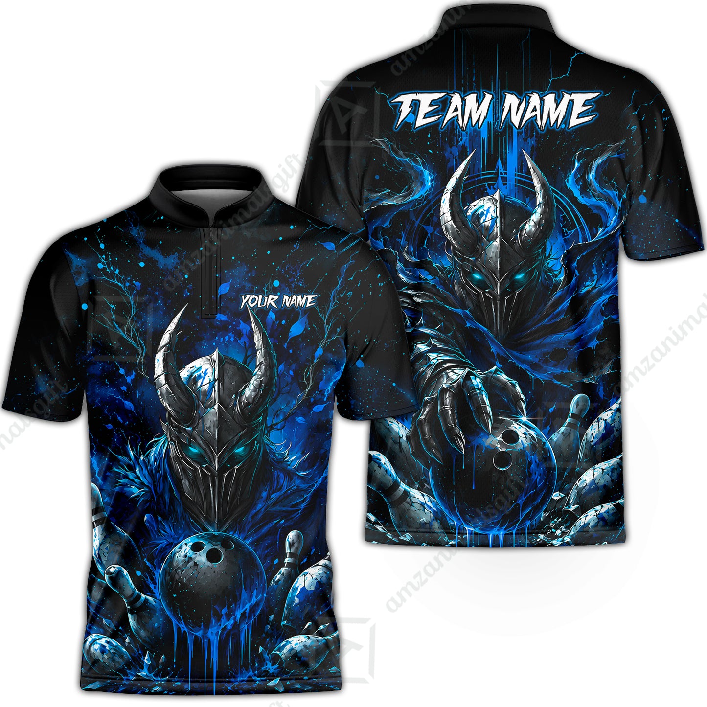 Bowling Jersey||Blue