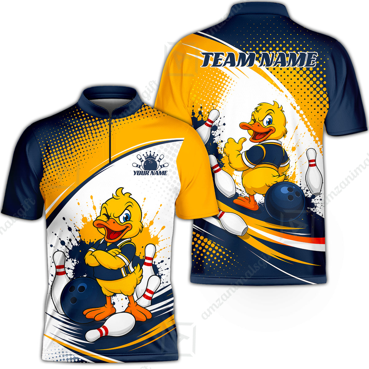Bowling Jersey||Blue