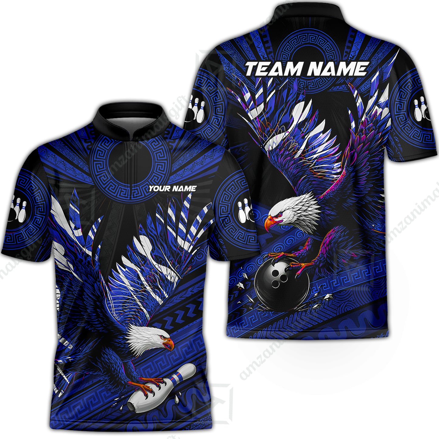 Bowling Jersey||Blue