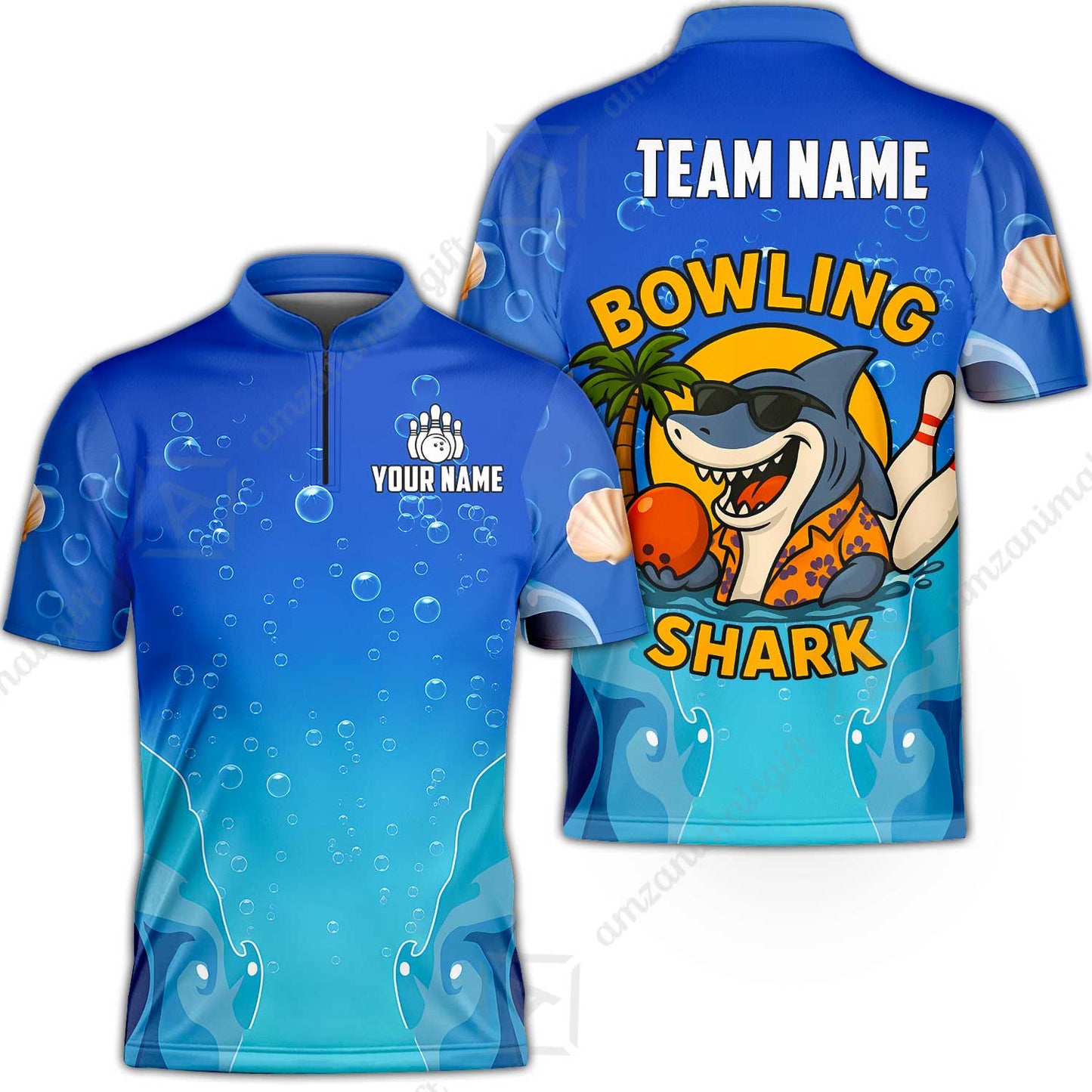 Bowling Jersey||Blue