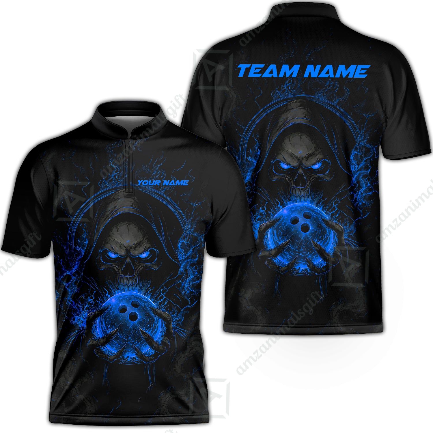 Bowling Jersey||Blue
