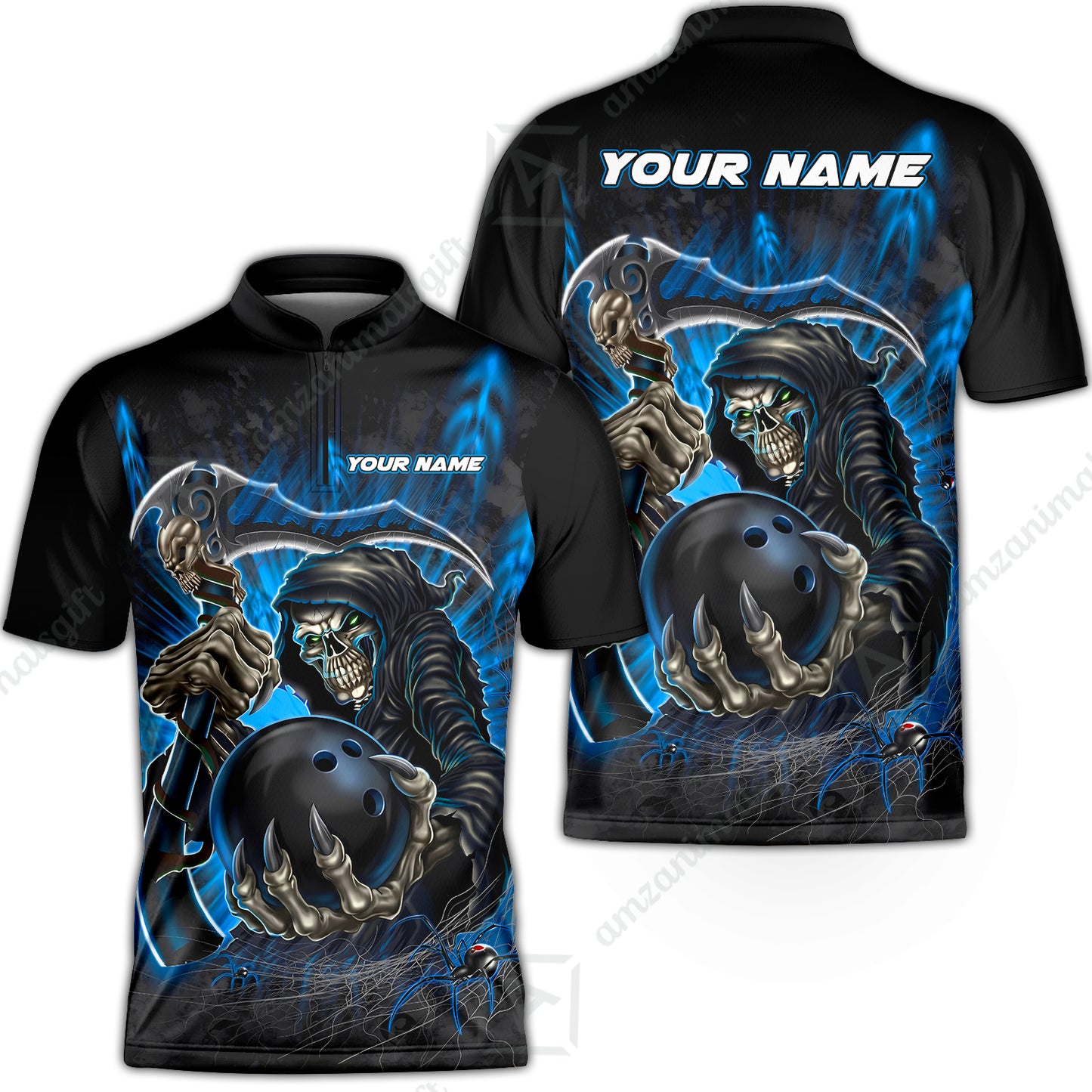 Bowling Jersey||Blue