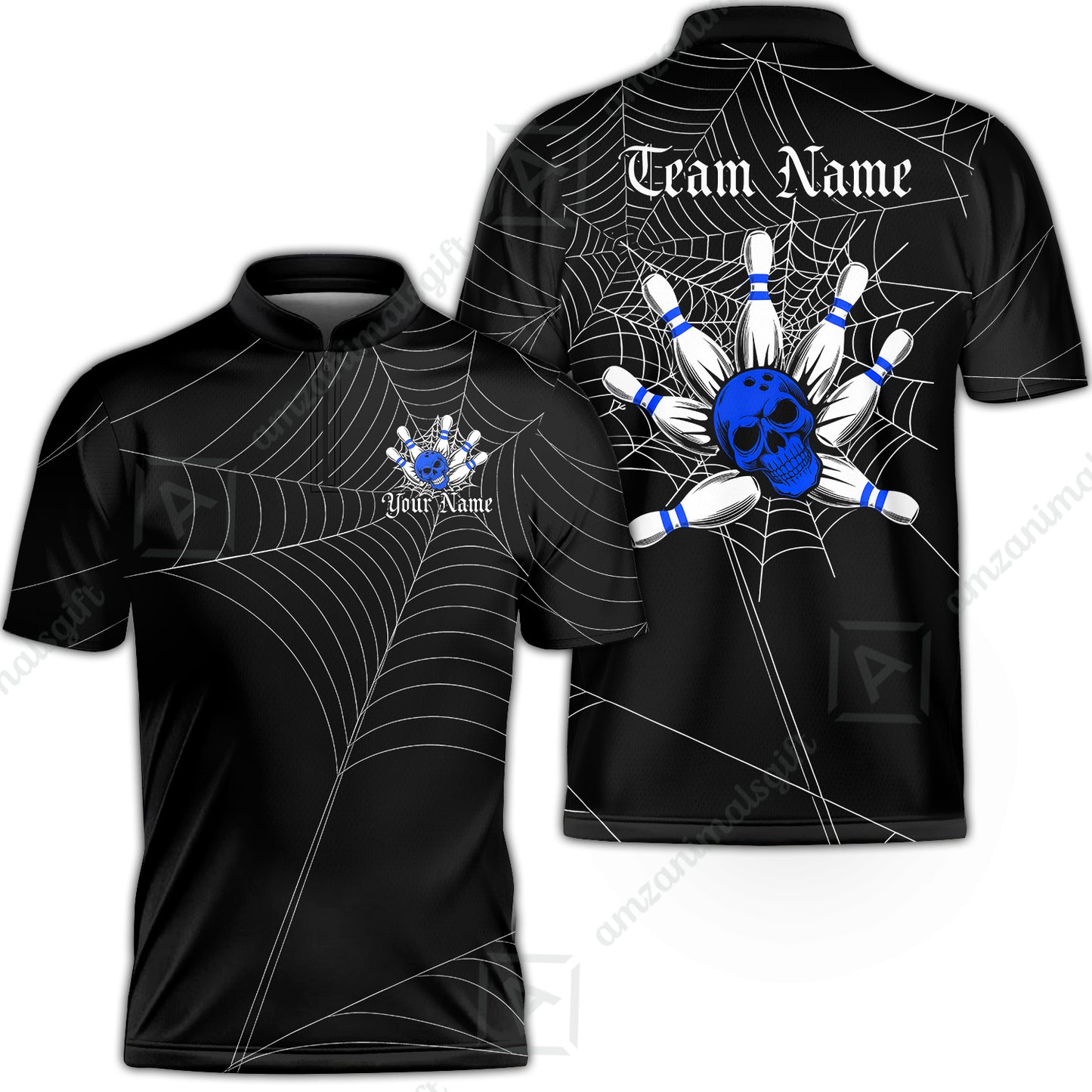 Bowling Jersey||Blue