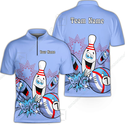 Bowling Jersey||Blue