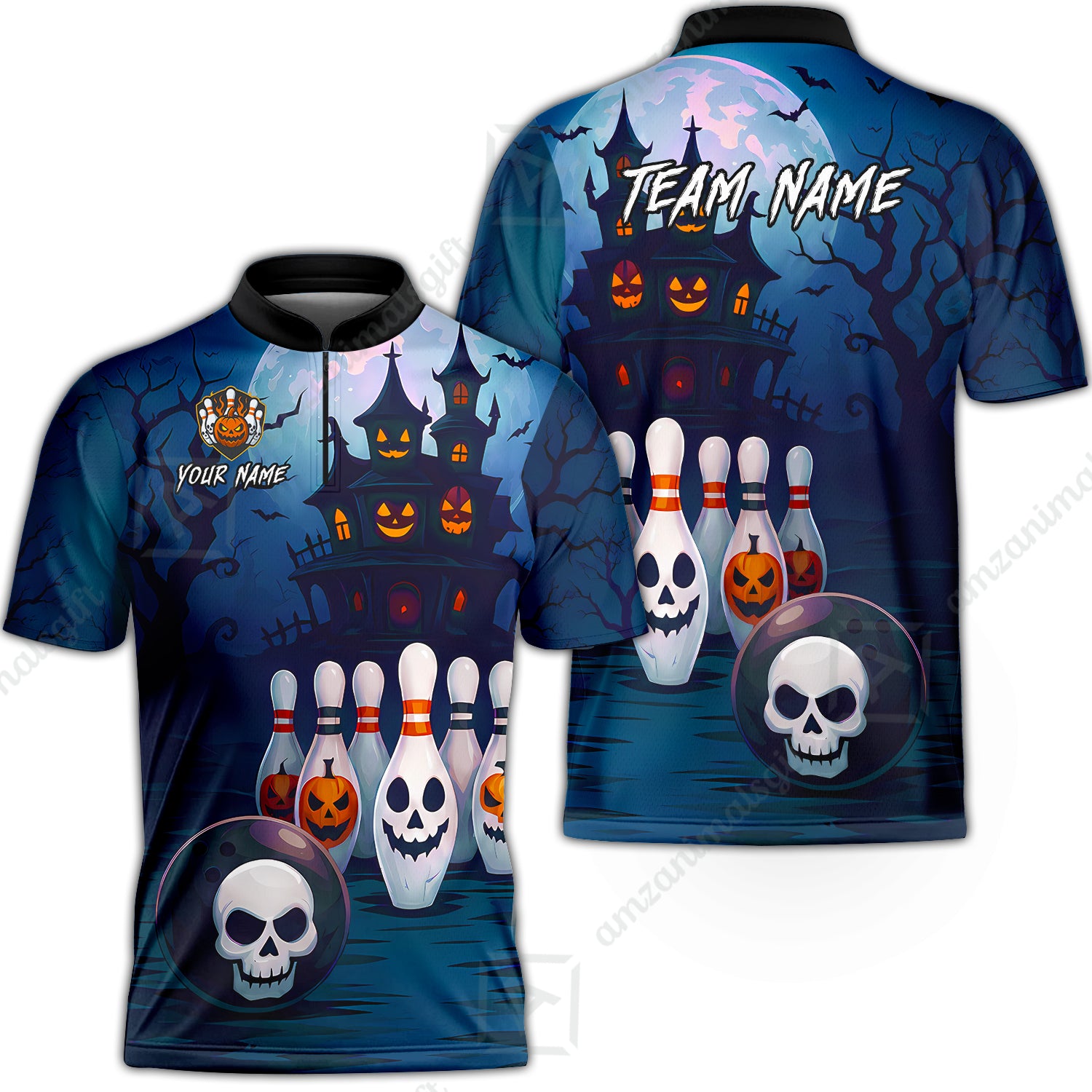 Bowling Jersey||Blue