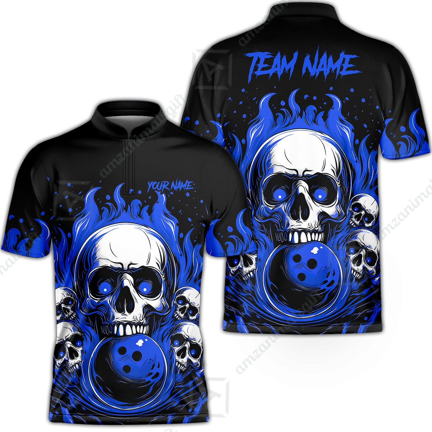 Bowling Jersey||Blue