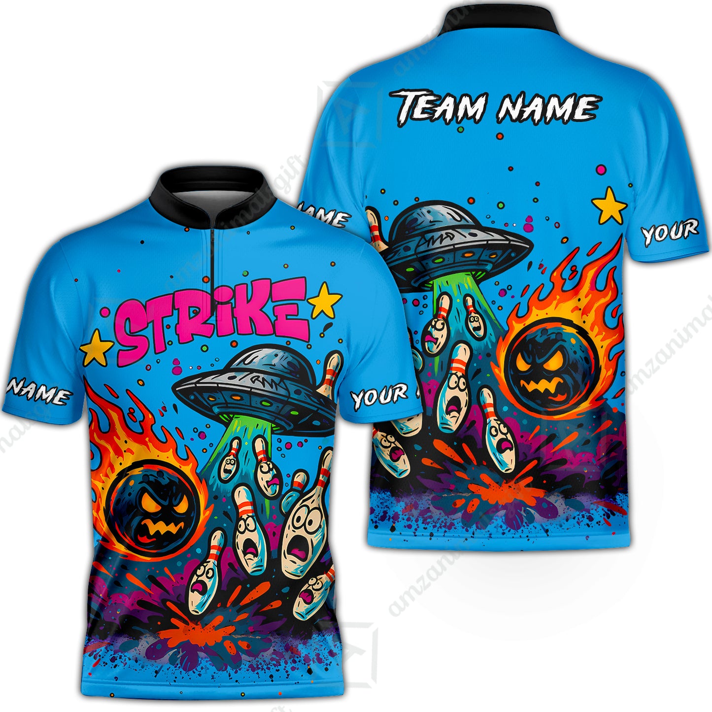Bowling Jersey||Blue