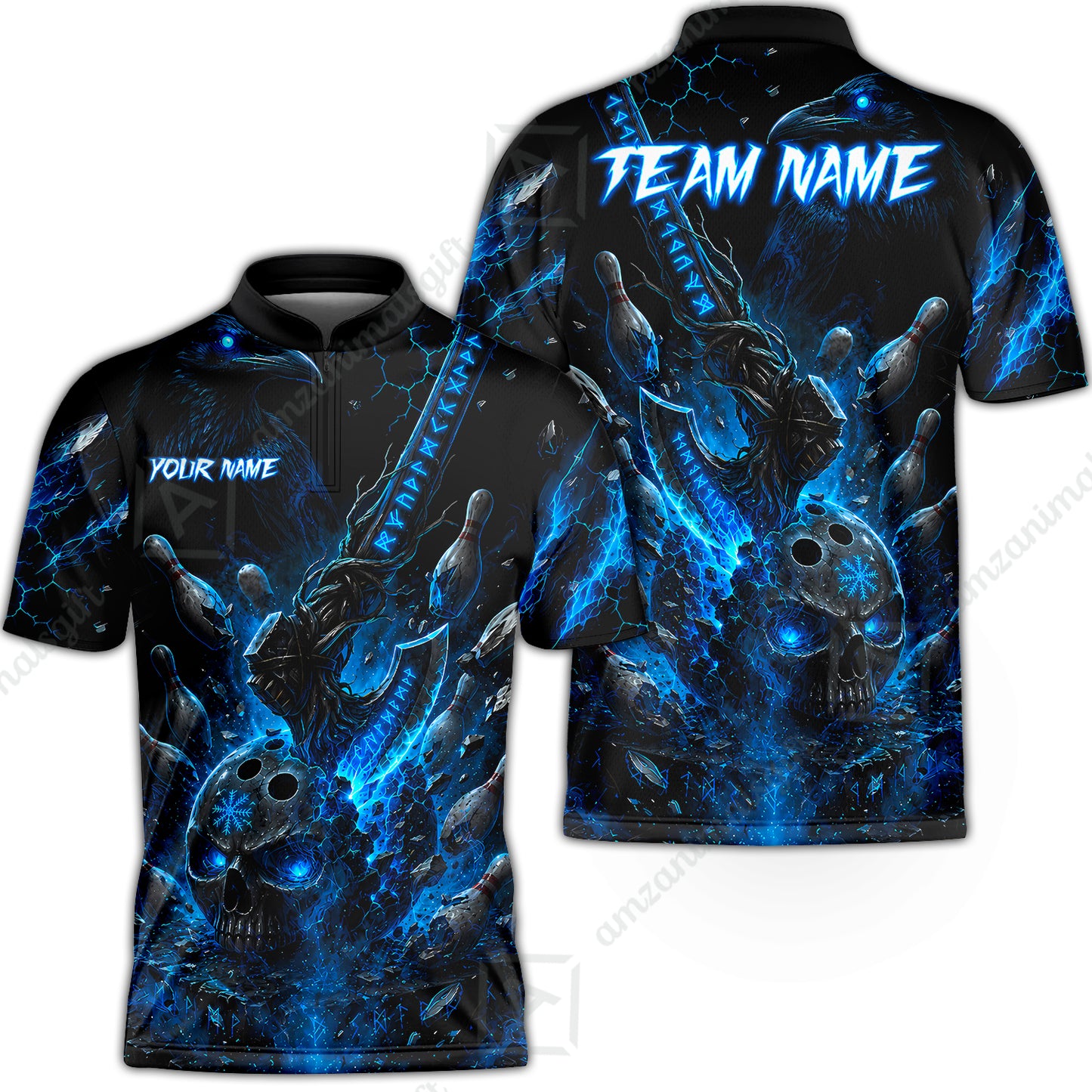 Bowling Jersey||Blue