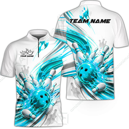 Bowling Jersey||Cyan