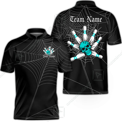 Bowling Jersey||Cyan