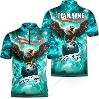 Bowling Jersey||Cyan