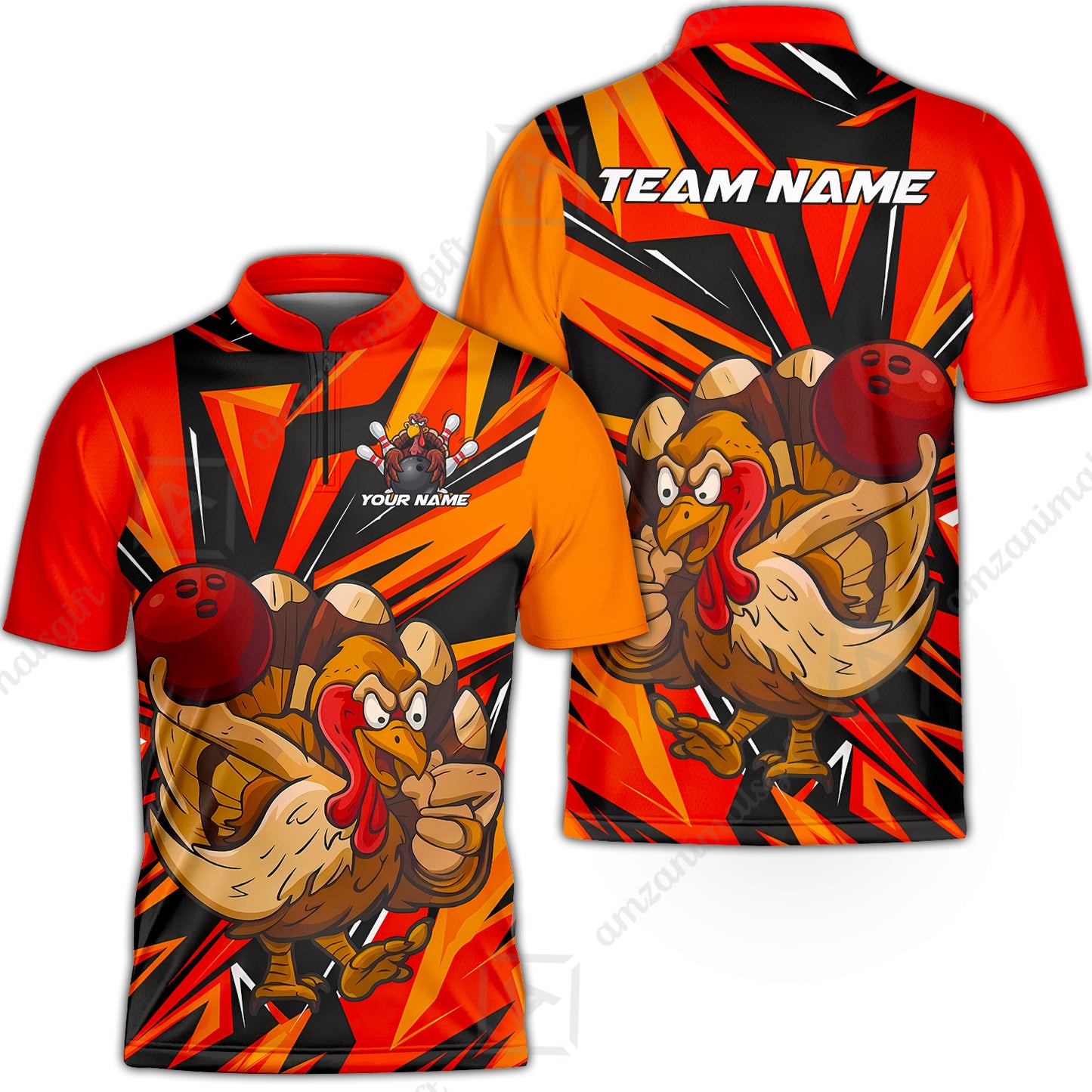 Bowling Jersey||Orange