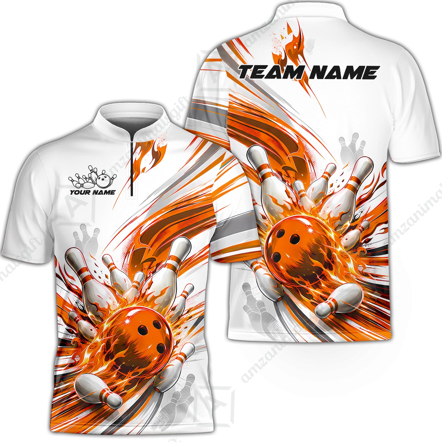 Bowling Jersey||Orange