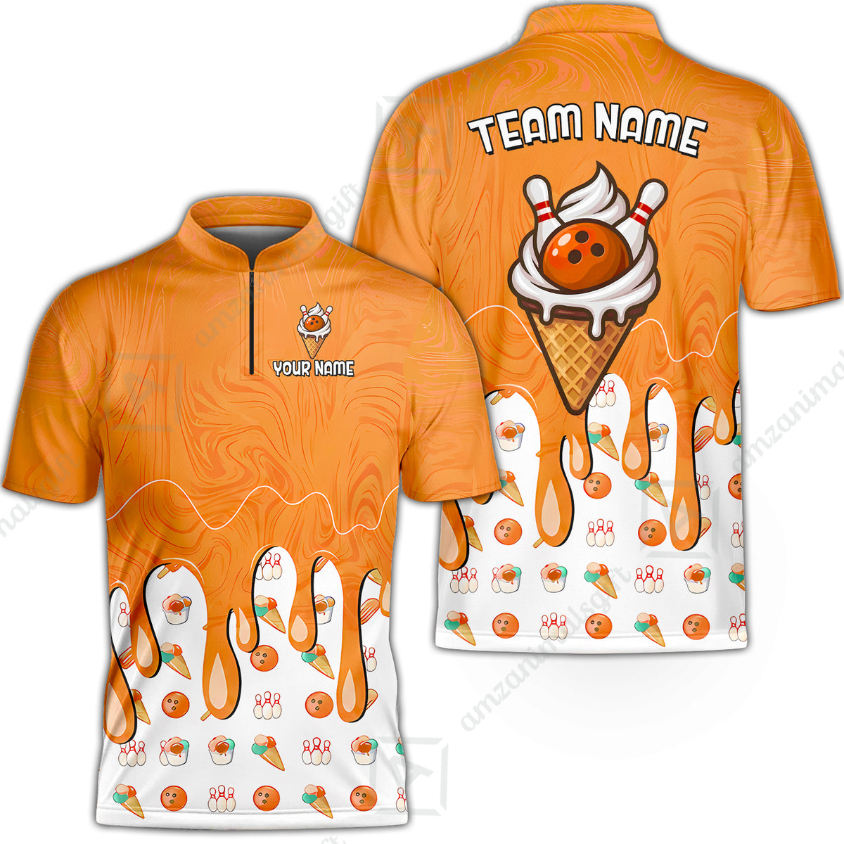 Bowling Jersey||Orange