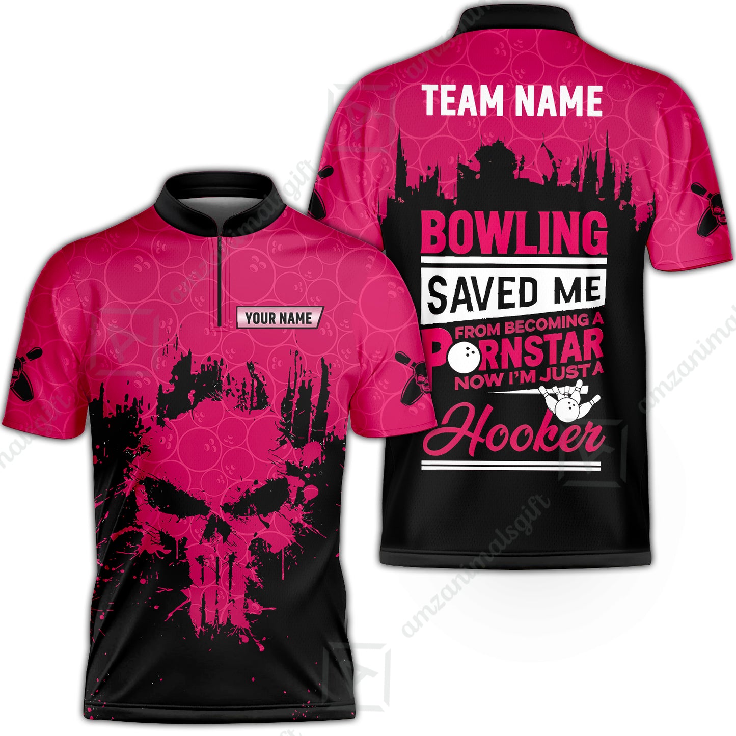 Bowling Jersey||Pink