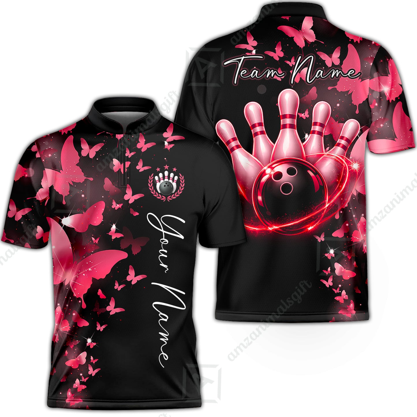 Bowling Jersey||Pink