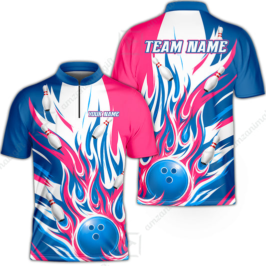 Bowling Jersey||Pink Cyan