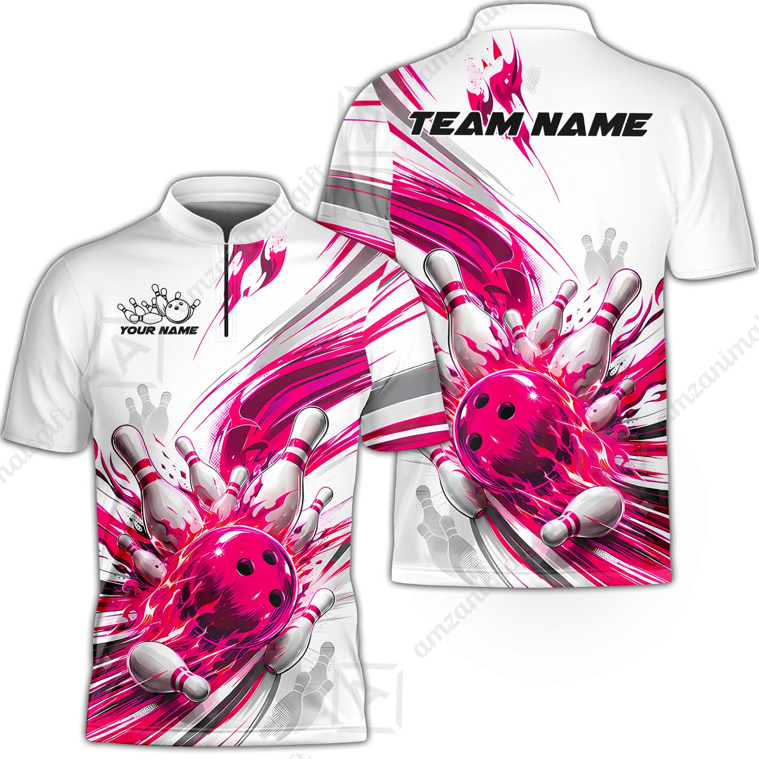 Bowling Jersey||Pink
