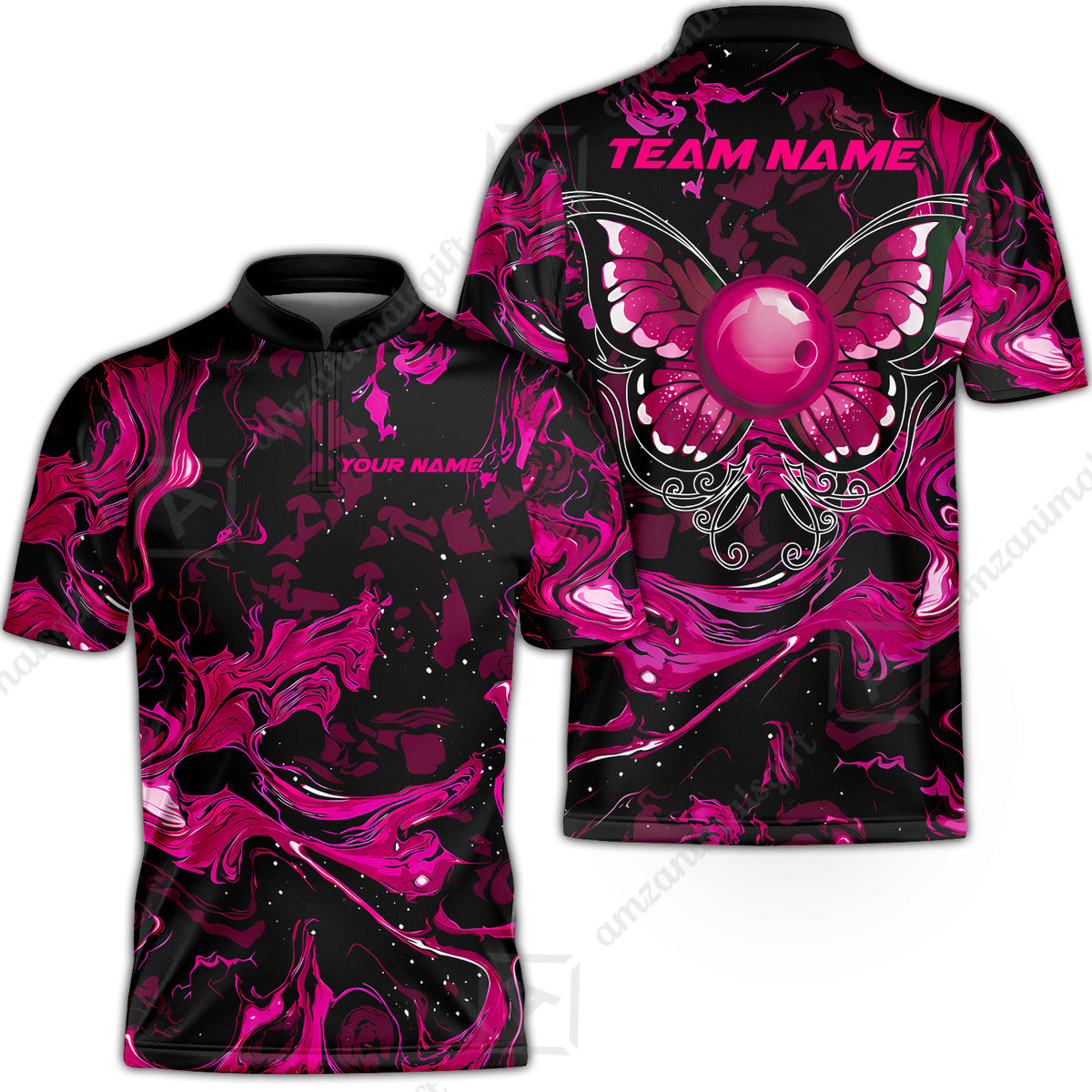 Bowling Jersey||Pink