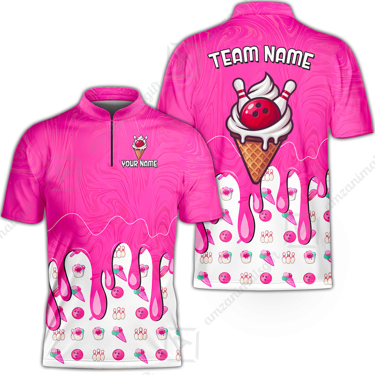 Bowling Jersey||Pink