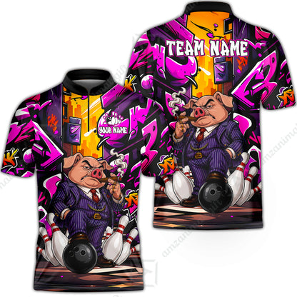 Bowling Jersey||Purple