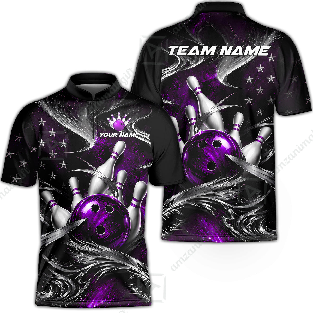 Bowling Jersey||Purple