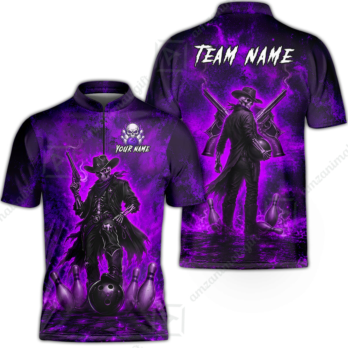 Bowling Jersey||Purple
