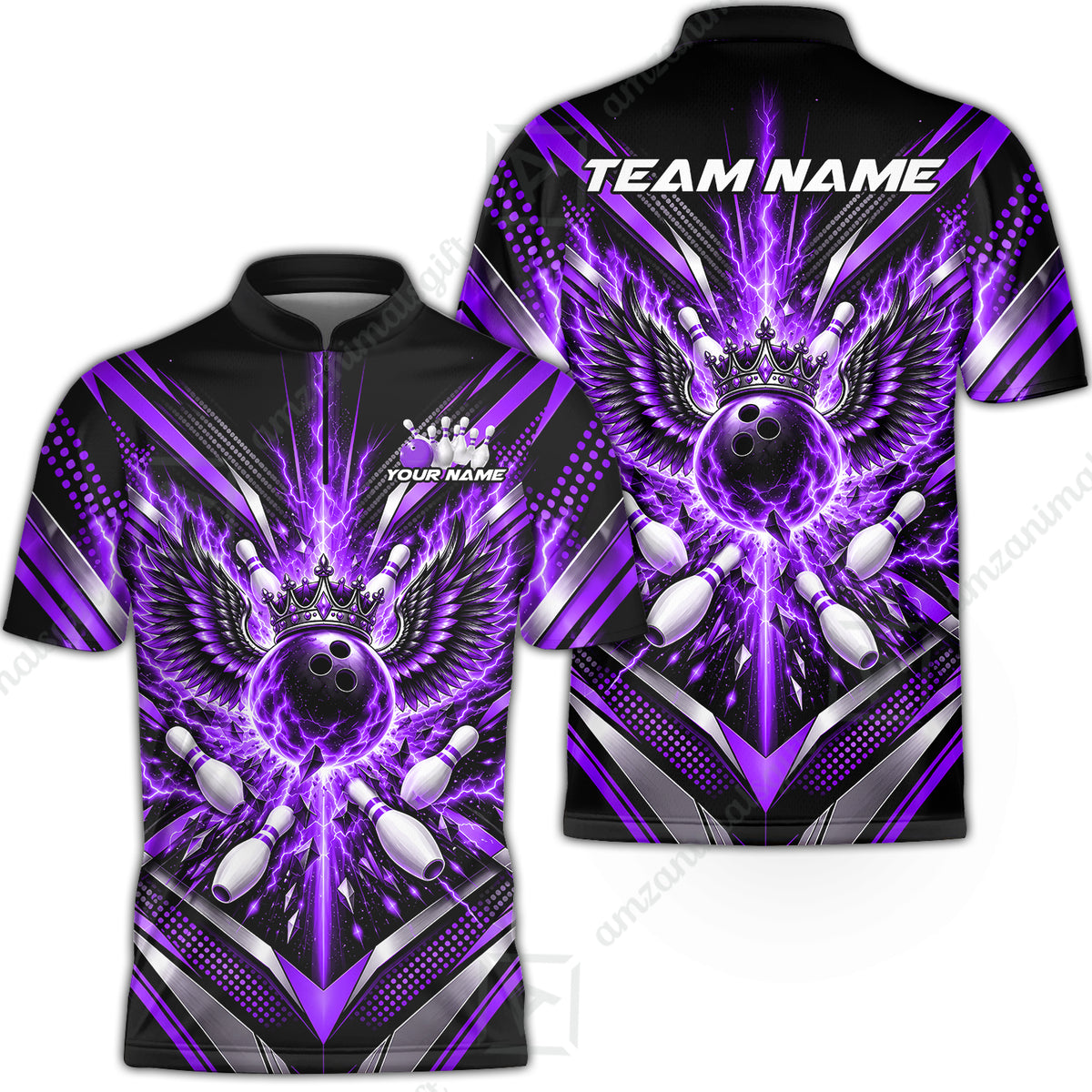 Bowling Jersey||Purple