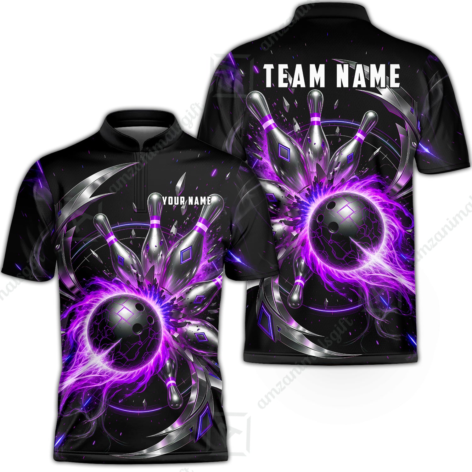 Bowling Jersey||Purple