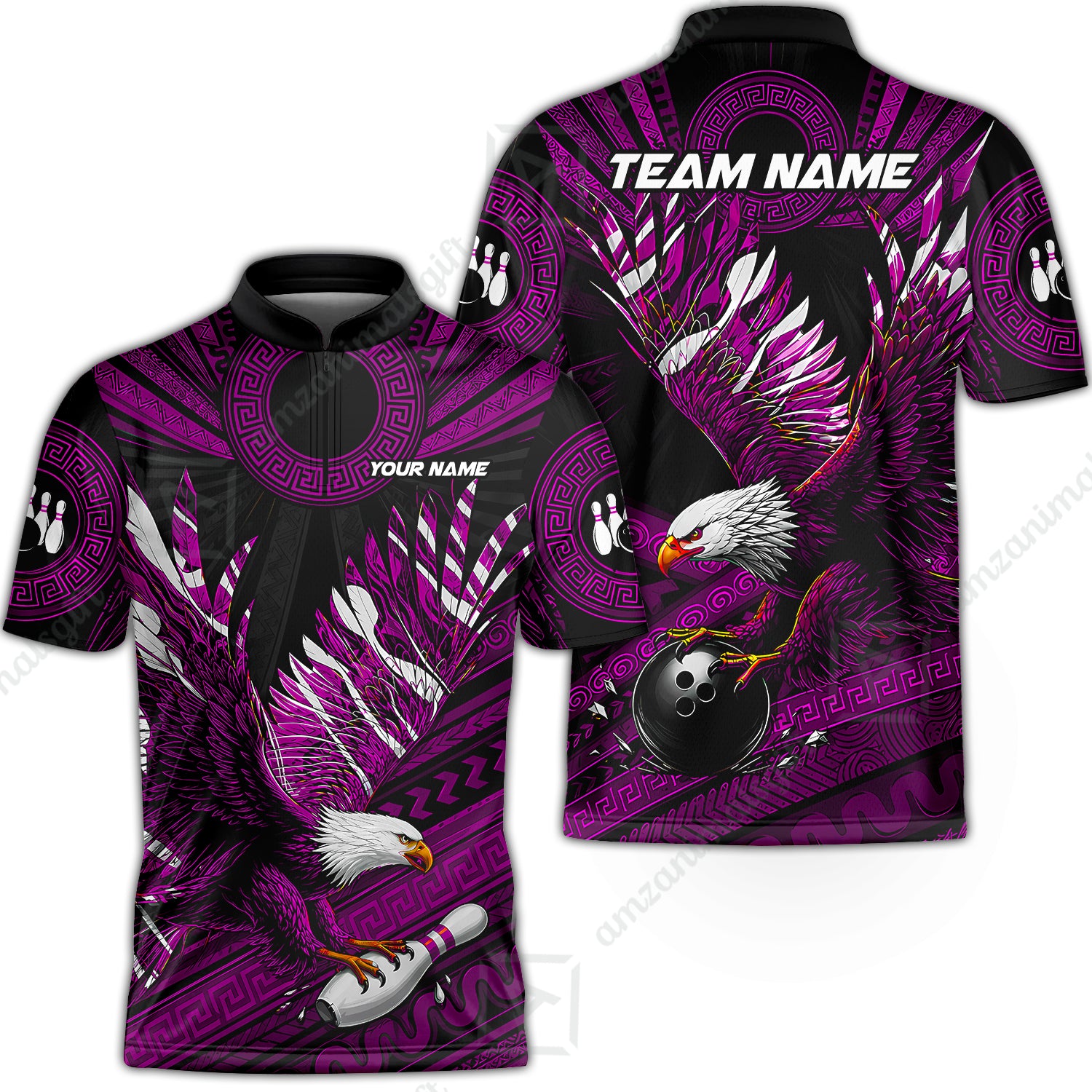 Bowling Jersey||Purple