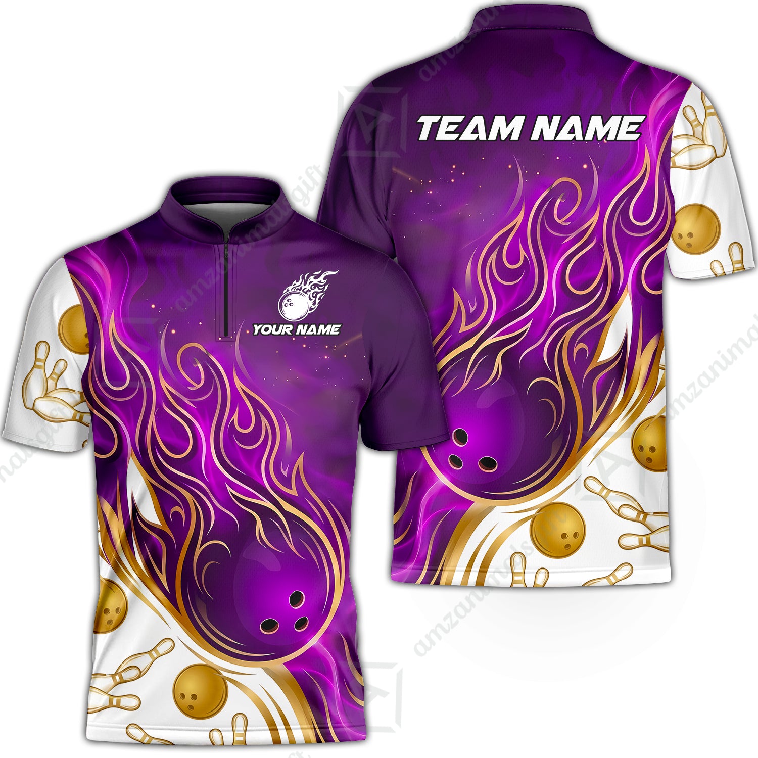 Bowling Jersey||Purple