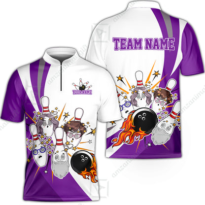 Bowling Jersey||Purple