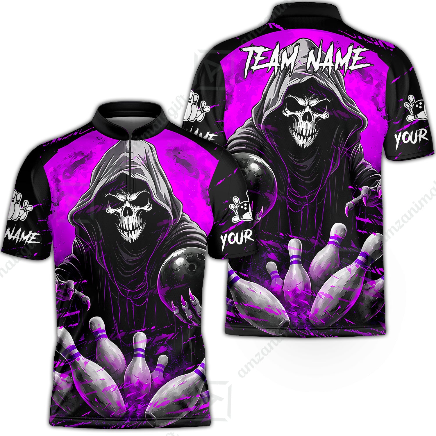 Bowling Jersey||Purple