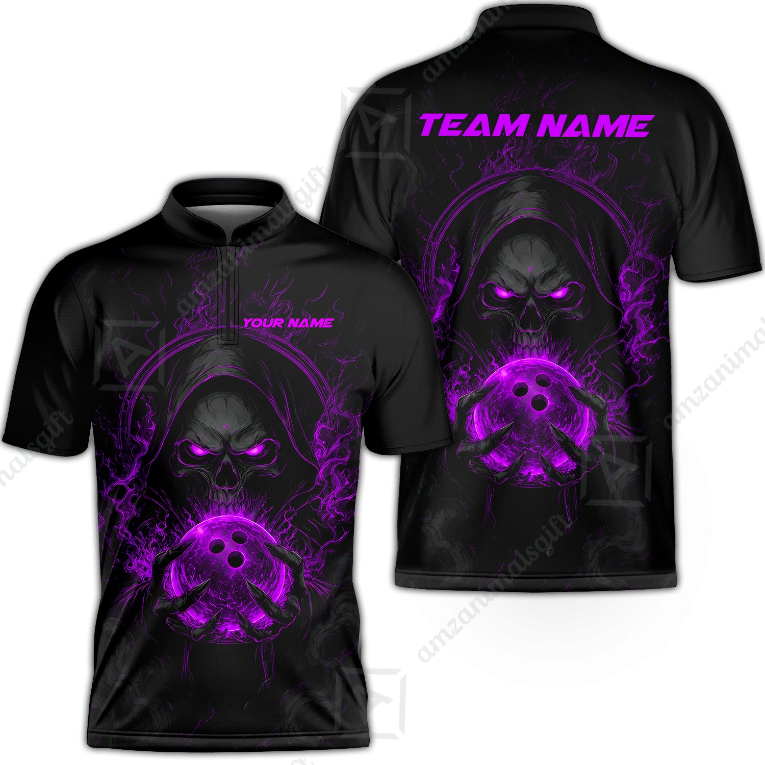 Bowling Jersey||Purple