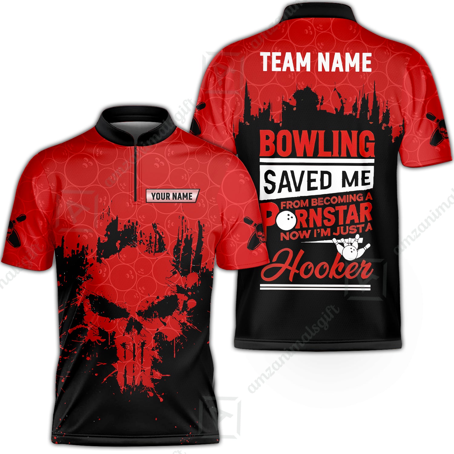 Bowling Jersey||Red