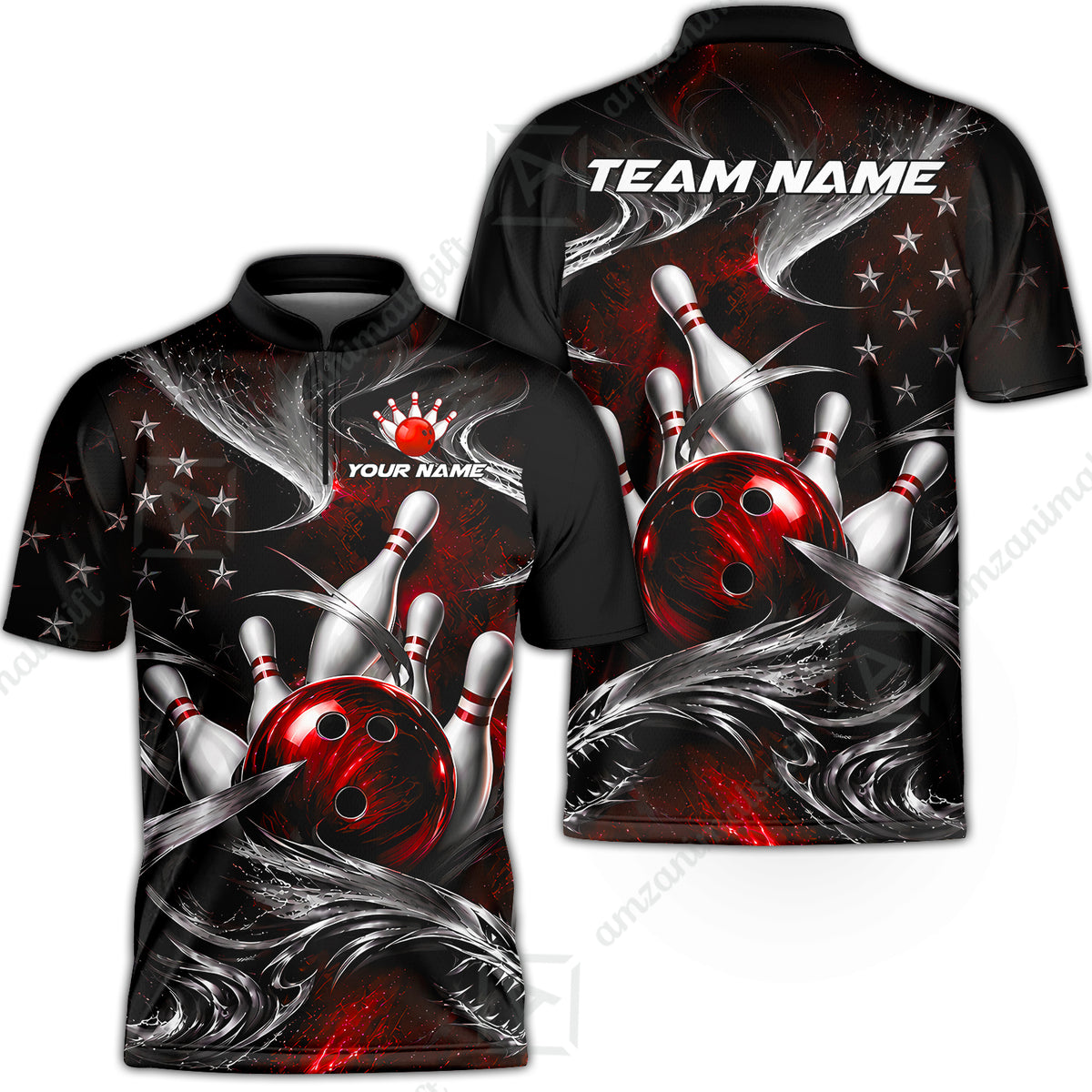 Bowling Jersey||Red