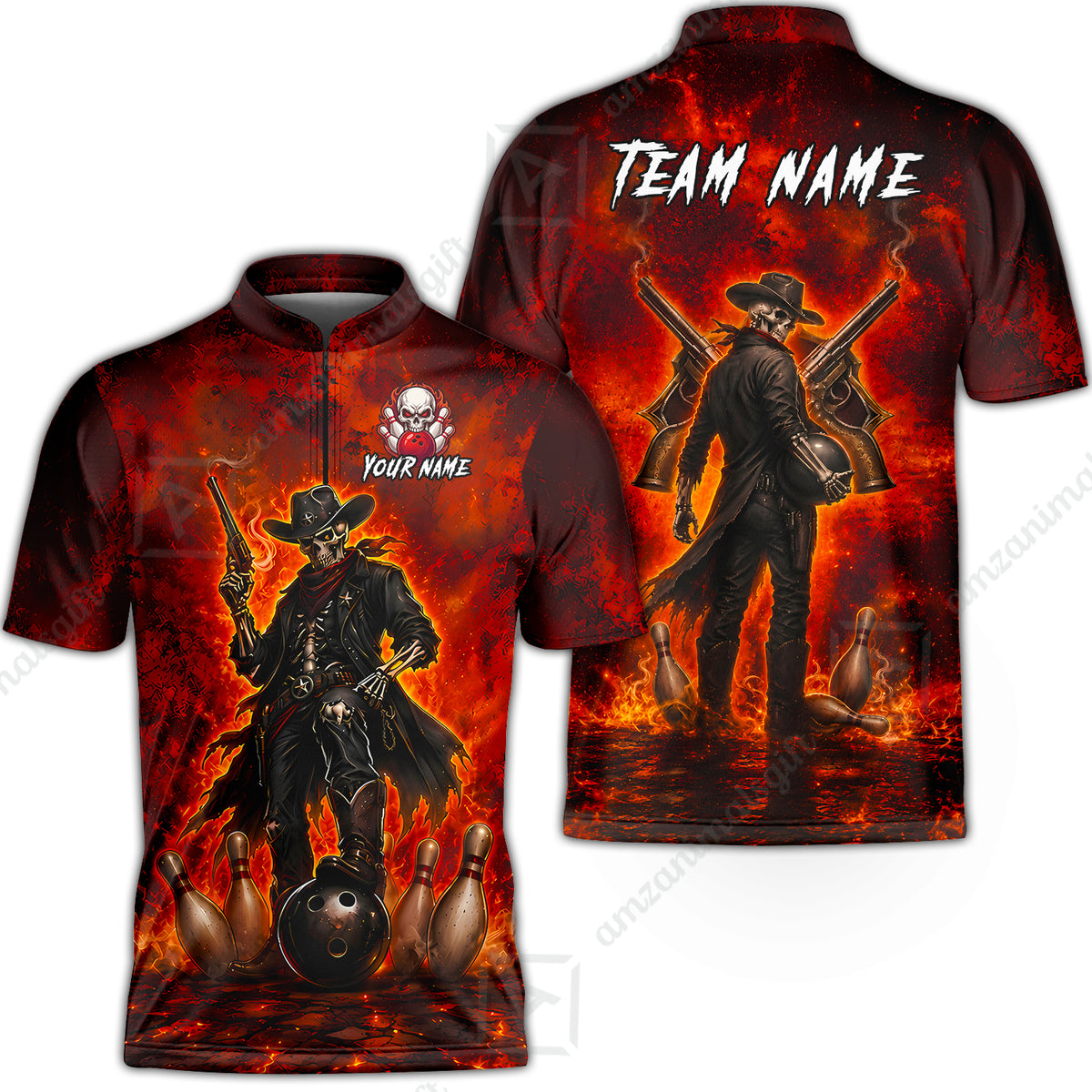 Bowling Jersey||Red