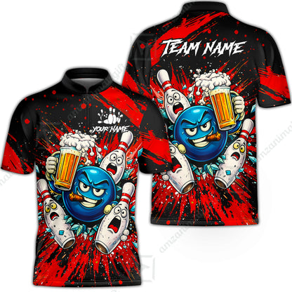 Bowling Jersey||Red
