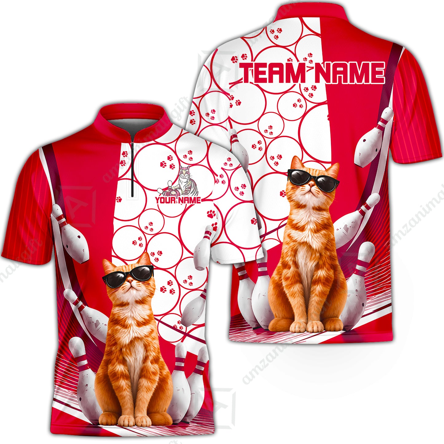 Bowling Jersey||Red
