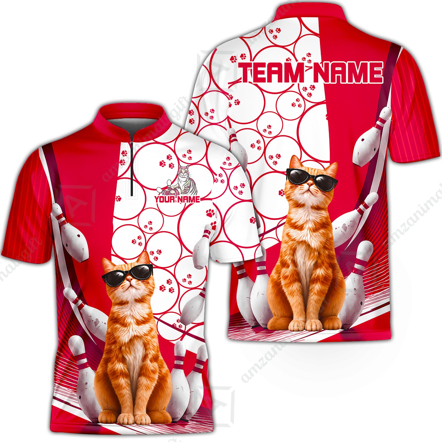 Bowling Jersey||Red
