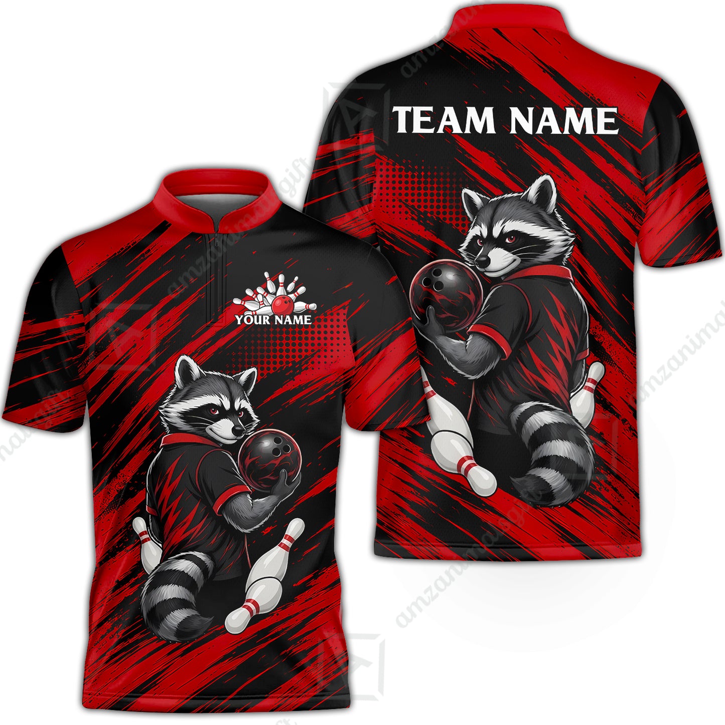 Bowling Jersey||Red