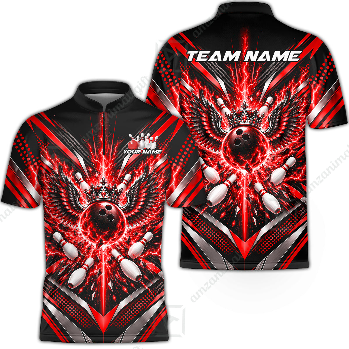 Bowling Jersey||Red